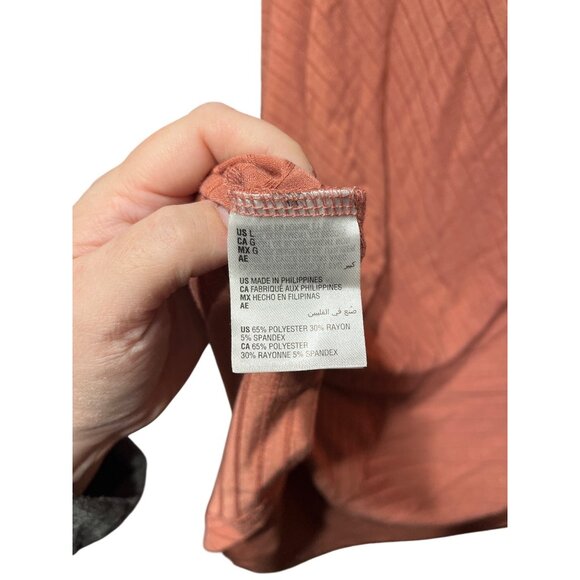 Jenni Intimates Style Not Size Withered Rose Long-Sleeve Top Lightweight Ribbed - Picture 4 of 4